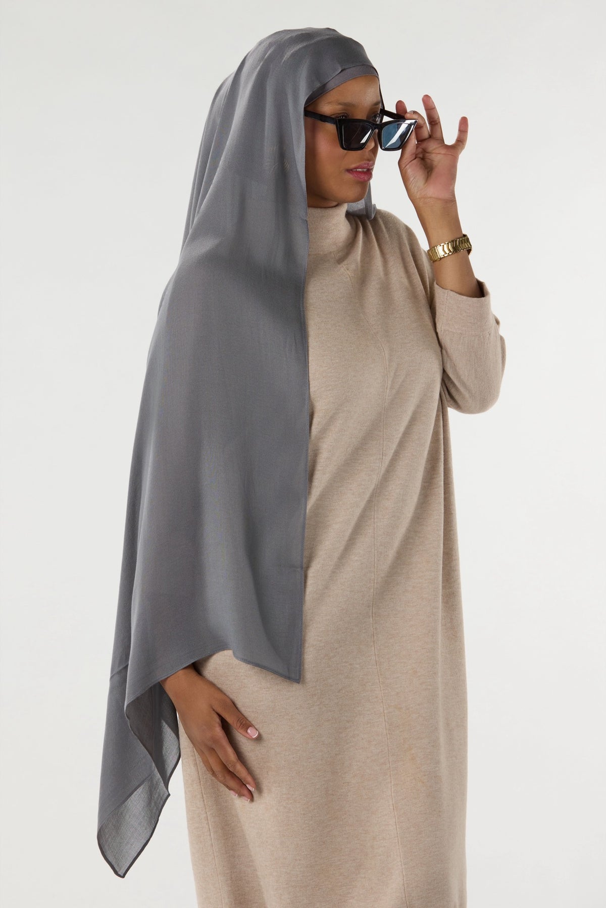 Modal Hijab With Undercap Dark Slate