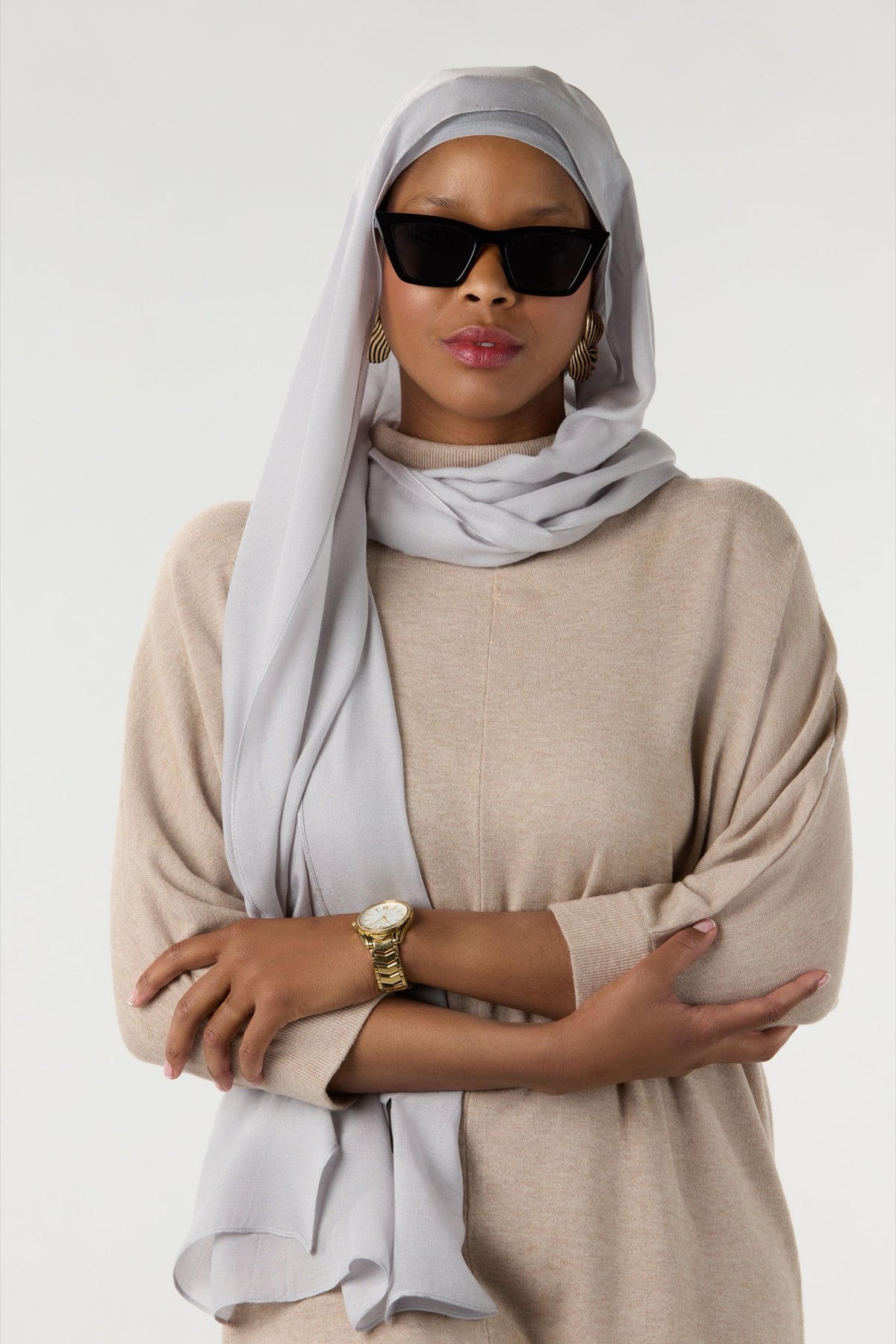 Modal Hijab With Matching Undercap Light Gray
