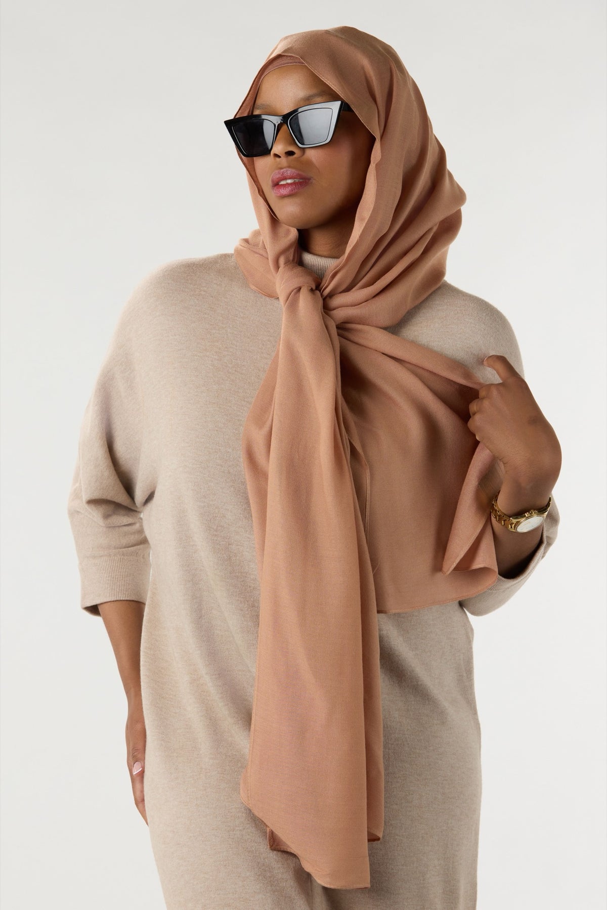 Modal Hijab With Matching Undercap Dark Mocha