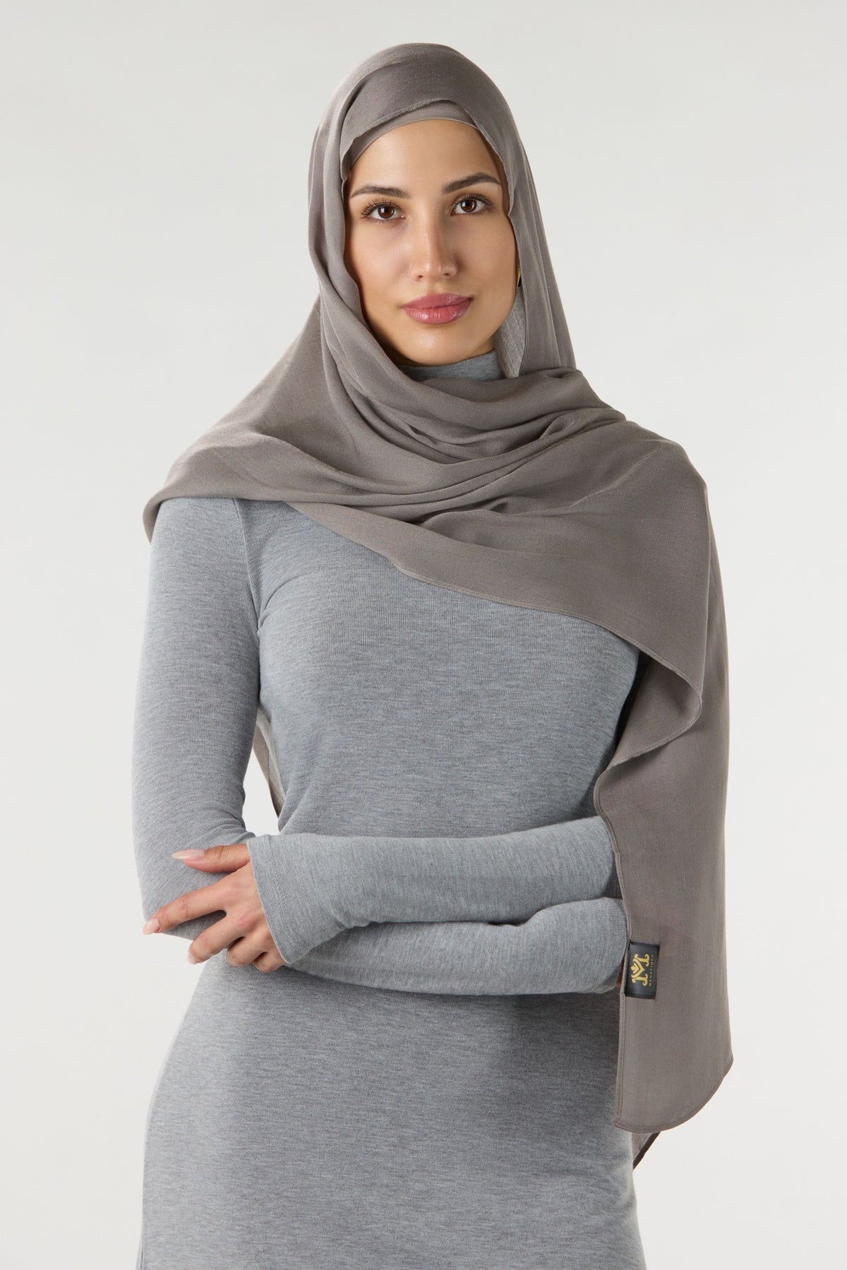 Modal Hijab With Matching Undercap Dark Fossil