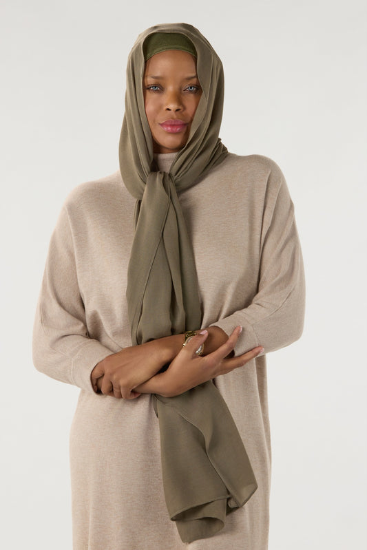 Modal Hijab With Undercap Avocado
