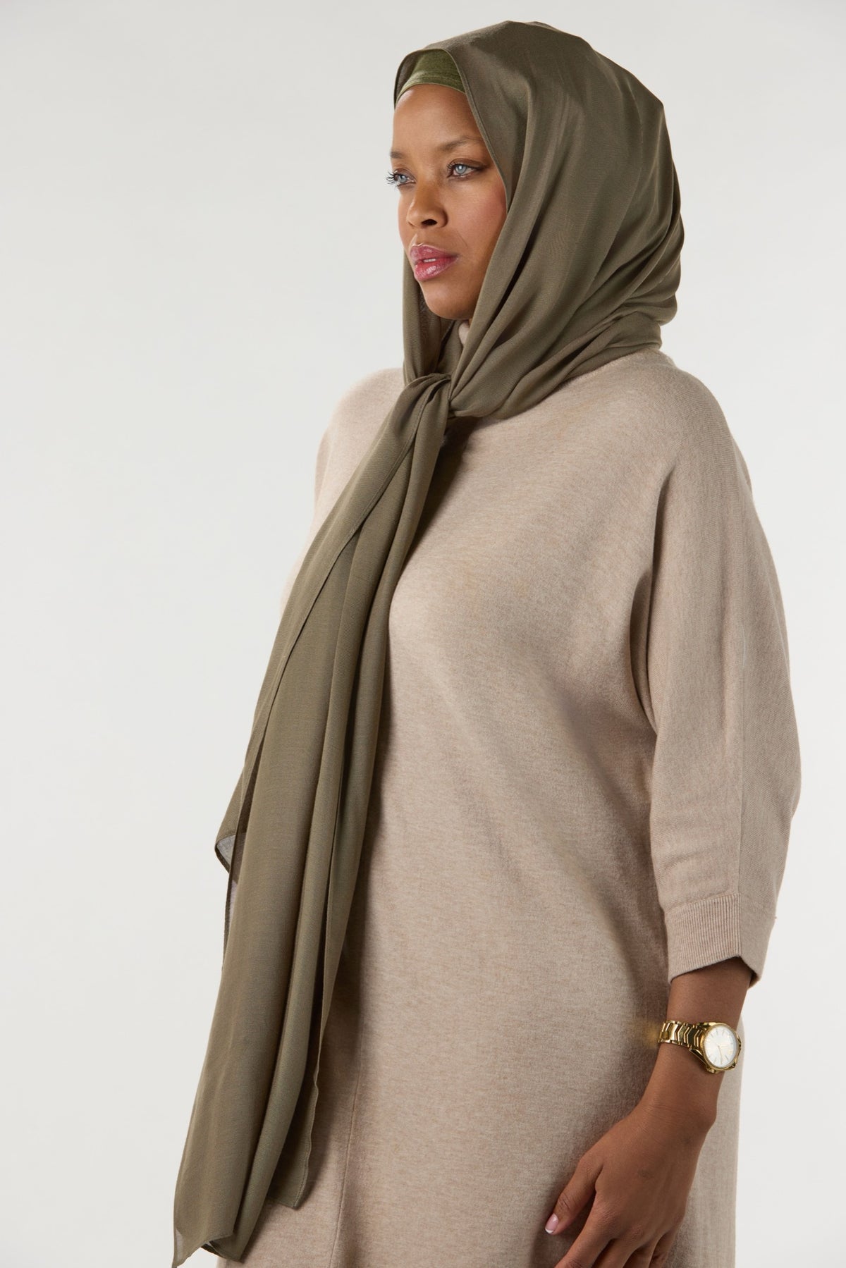 Modal Hijab With Undercap Avocado