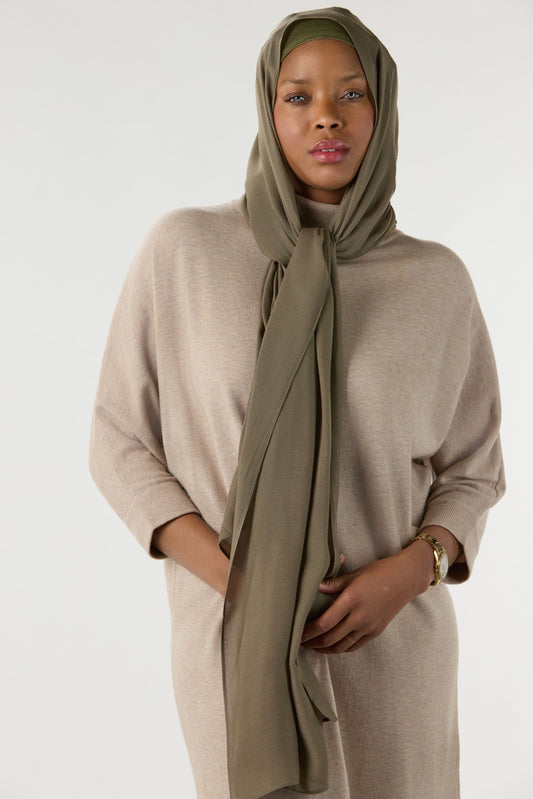 Modal Hijab With Undercap Avocado