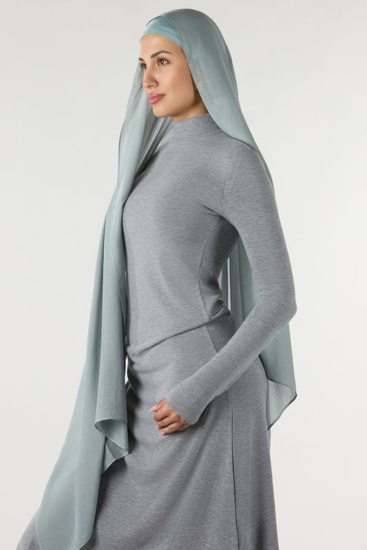 Modal Hijab With Undercap Aqua