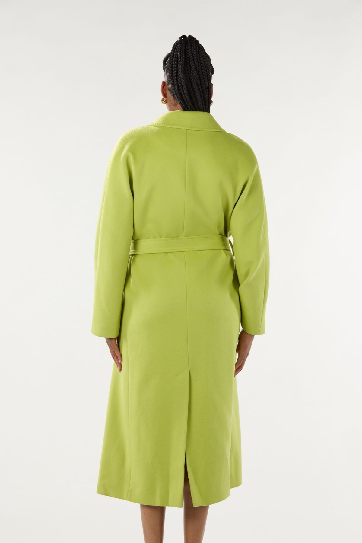 Long Lime Green Cashmere Coat