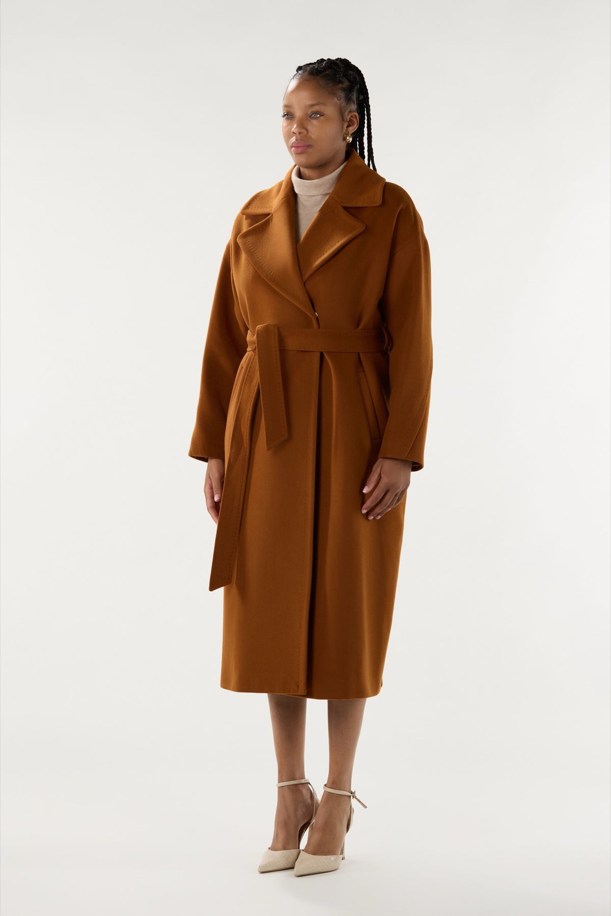 Long Brown Cashmere Coat