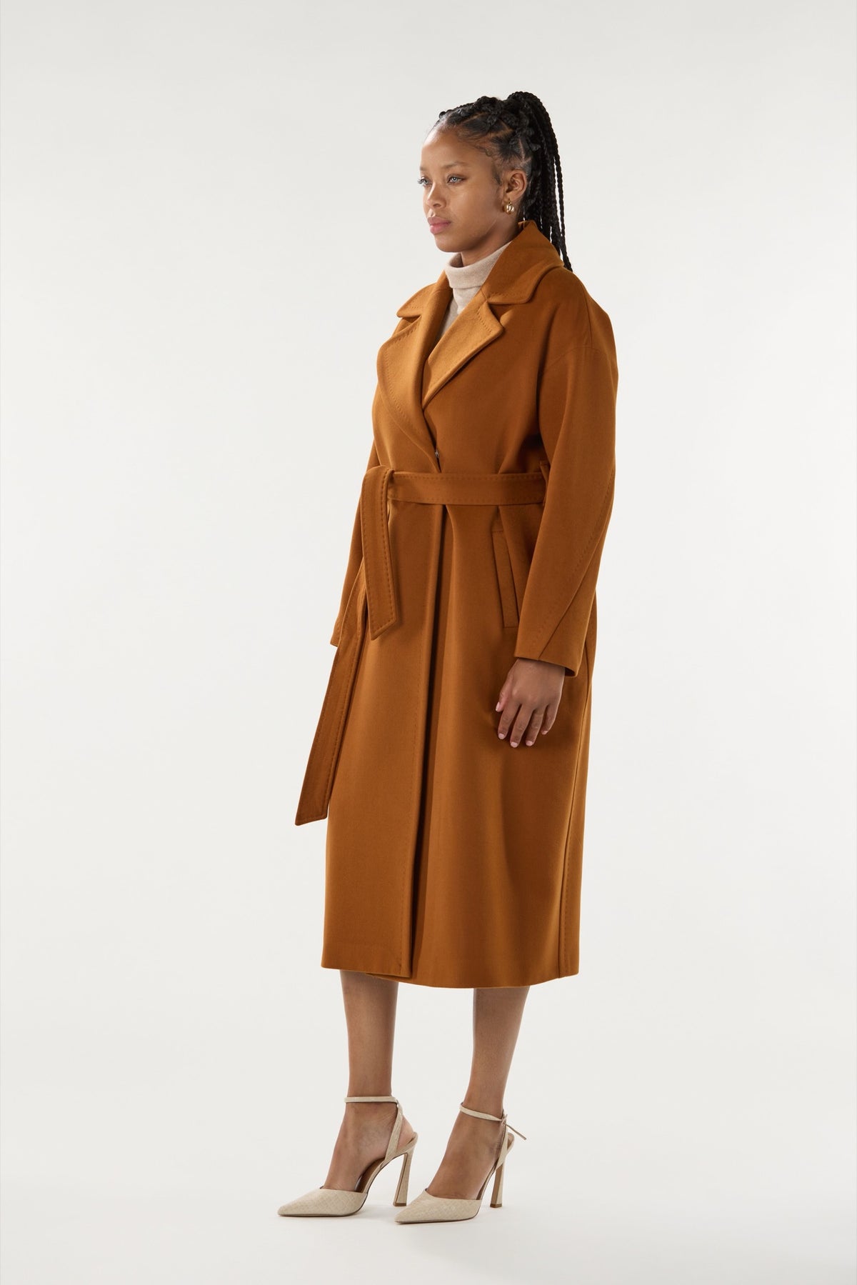 Long Brown Cashmere Coat