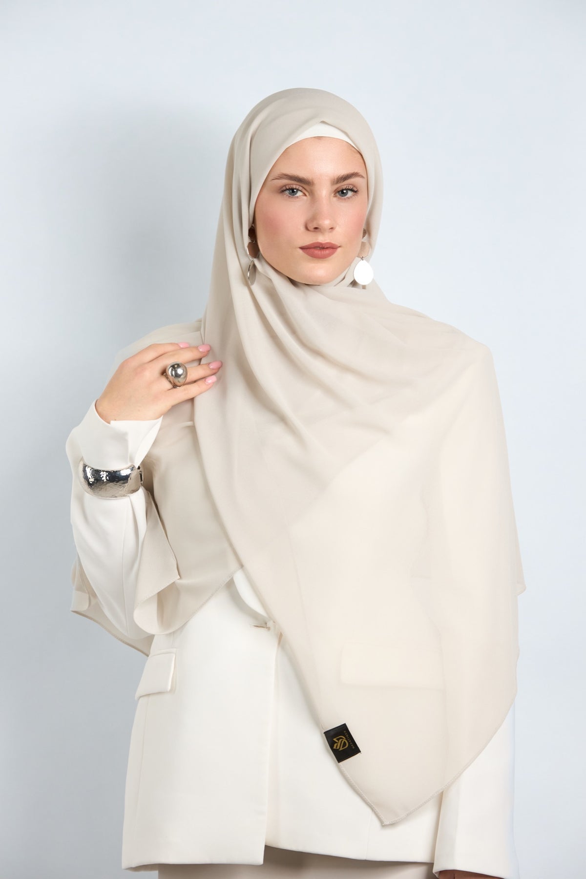 Premium Chiffon Hijab Abalone Gray
