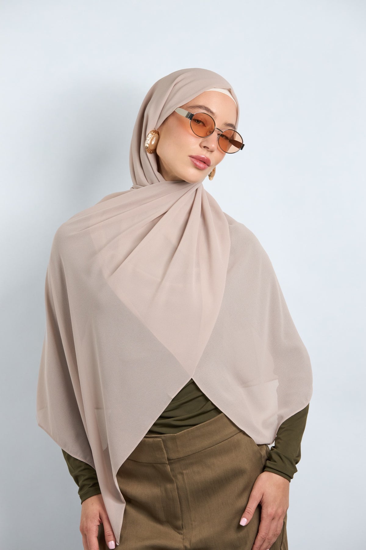 Premium Chiffon Hijab Nude Tone