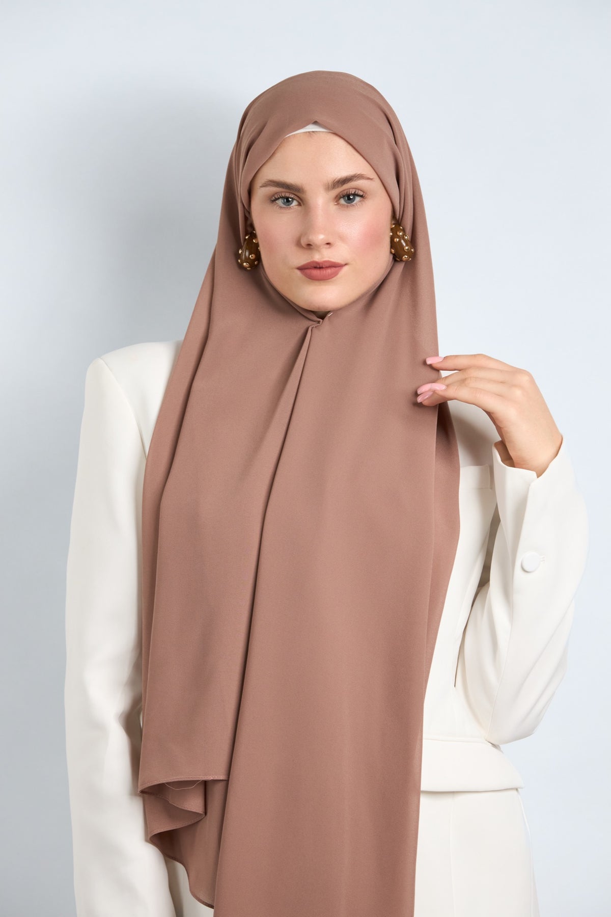 Premium Chiffon Hijab Khaki