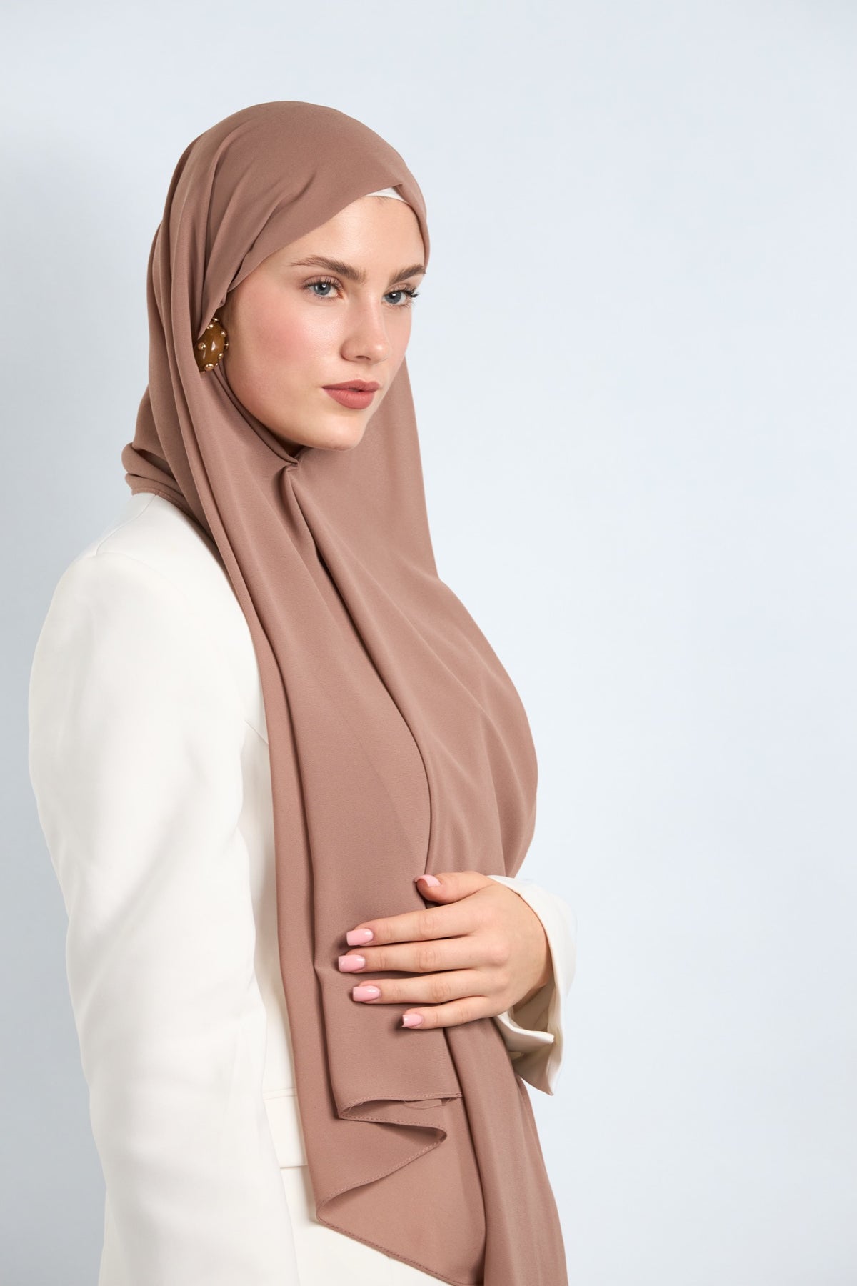 Premium Chiffon Hijab Khaki