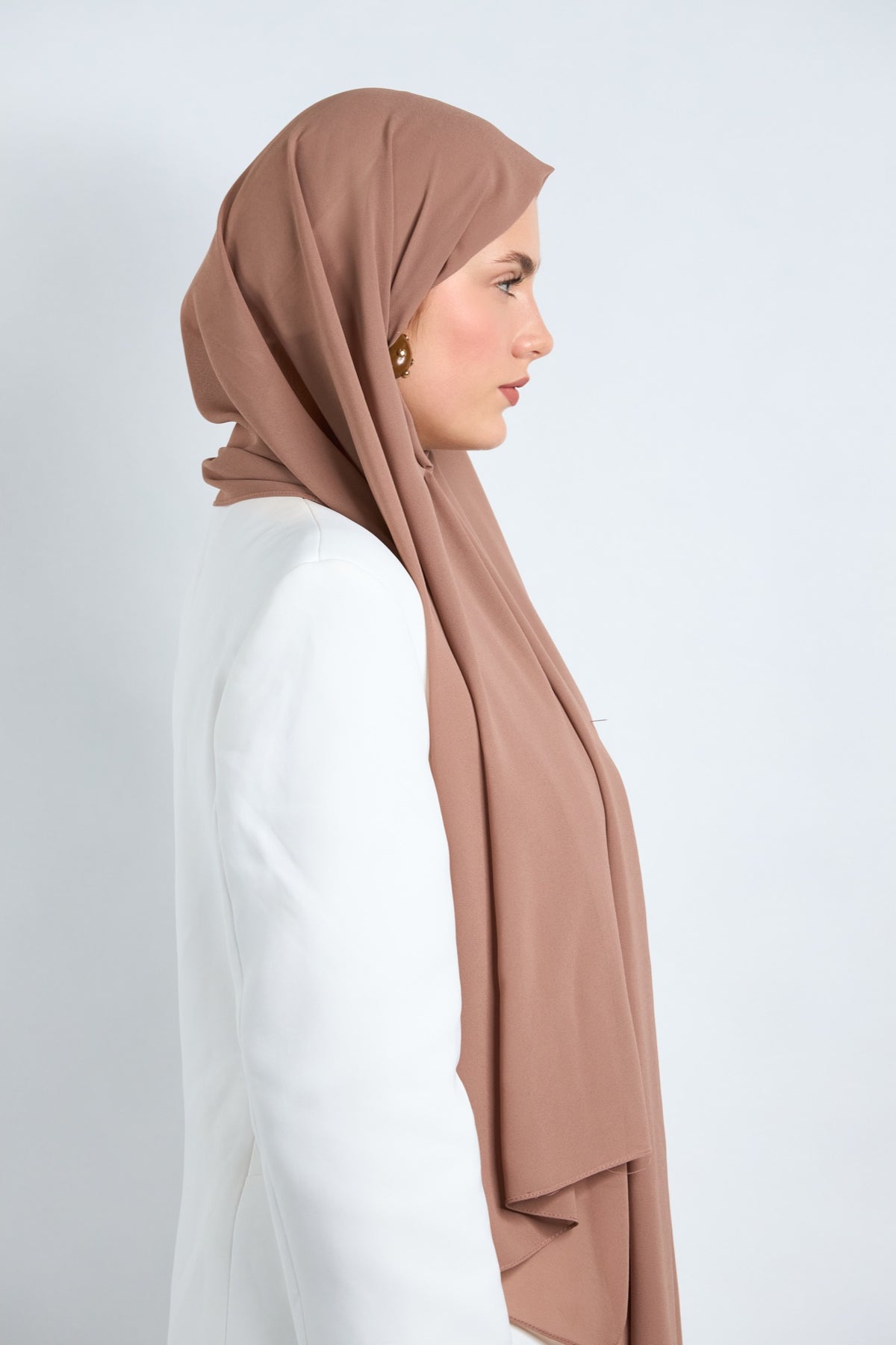 Premium Chiffon Hijab Khaki