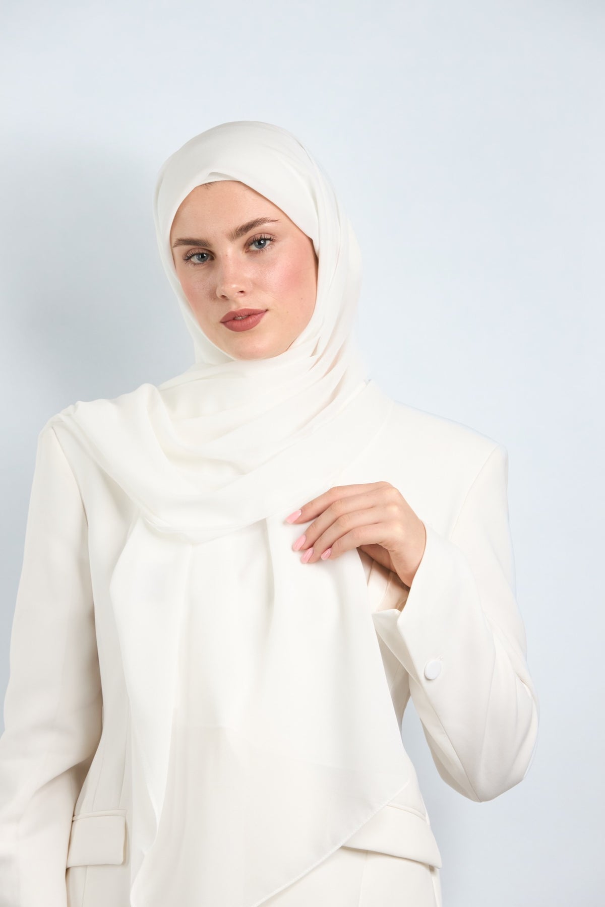 Premium Chiffon Hijab Off White