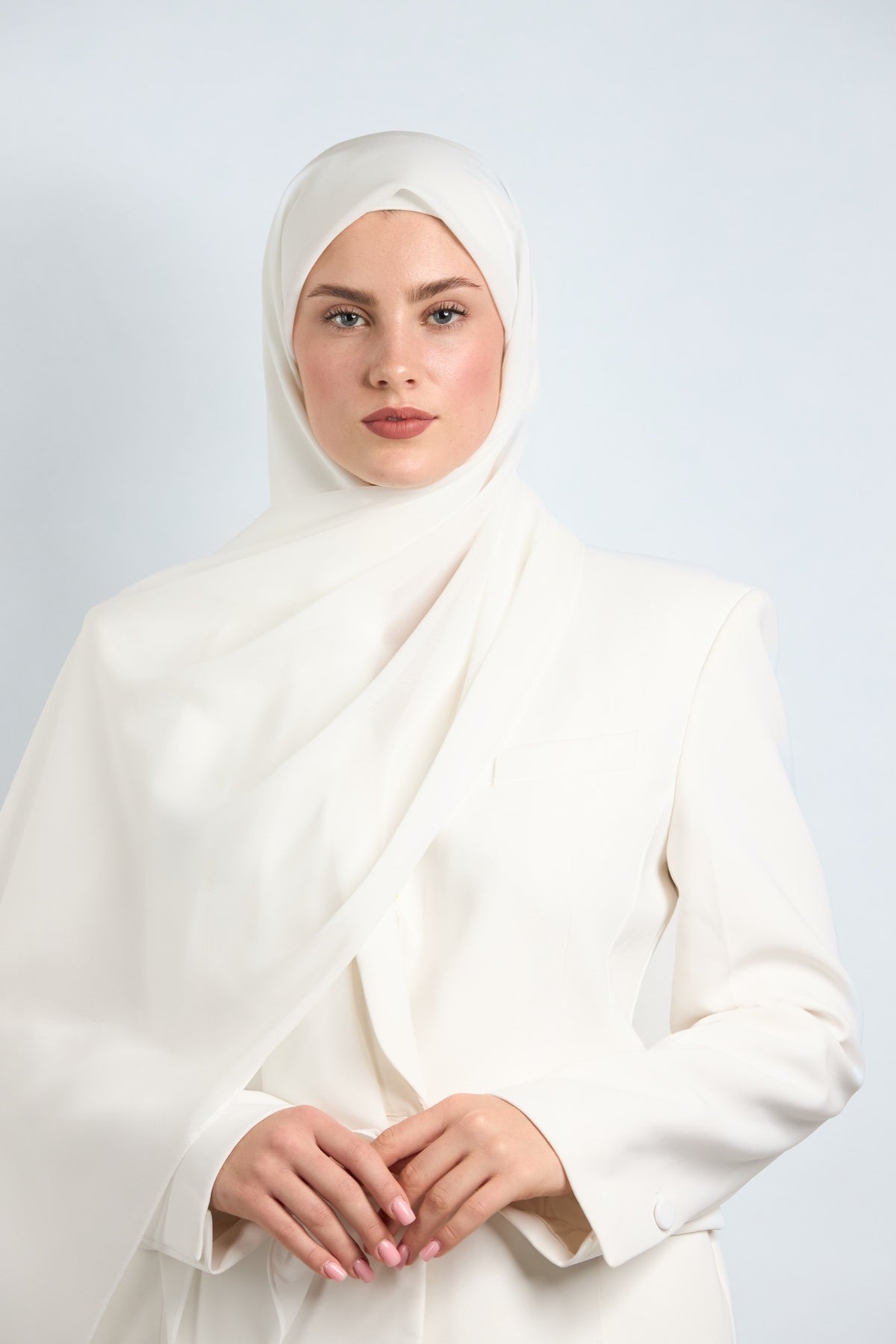 Premium Chiffon Hijab Off White