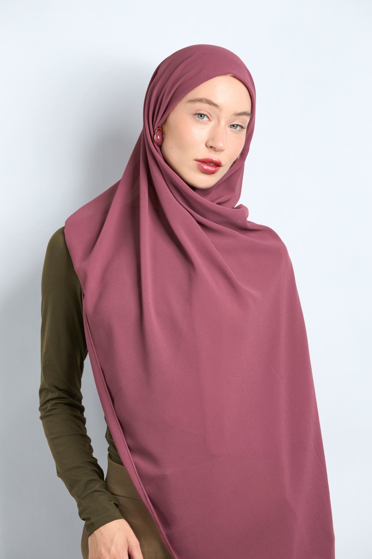 Premium Chiffon Hijab Midnight Purple