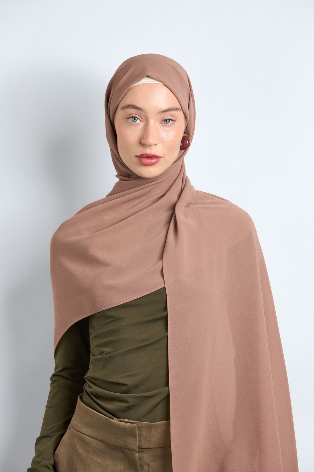 Premium Chiffon Hijab Brownish Beige