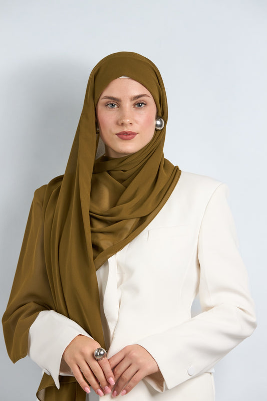 Premium Chiffon Olive #64