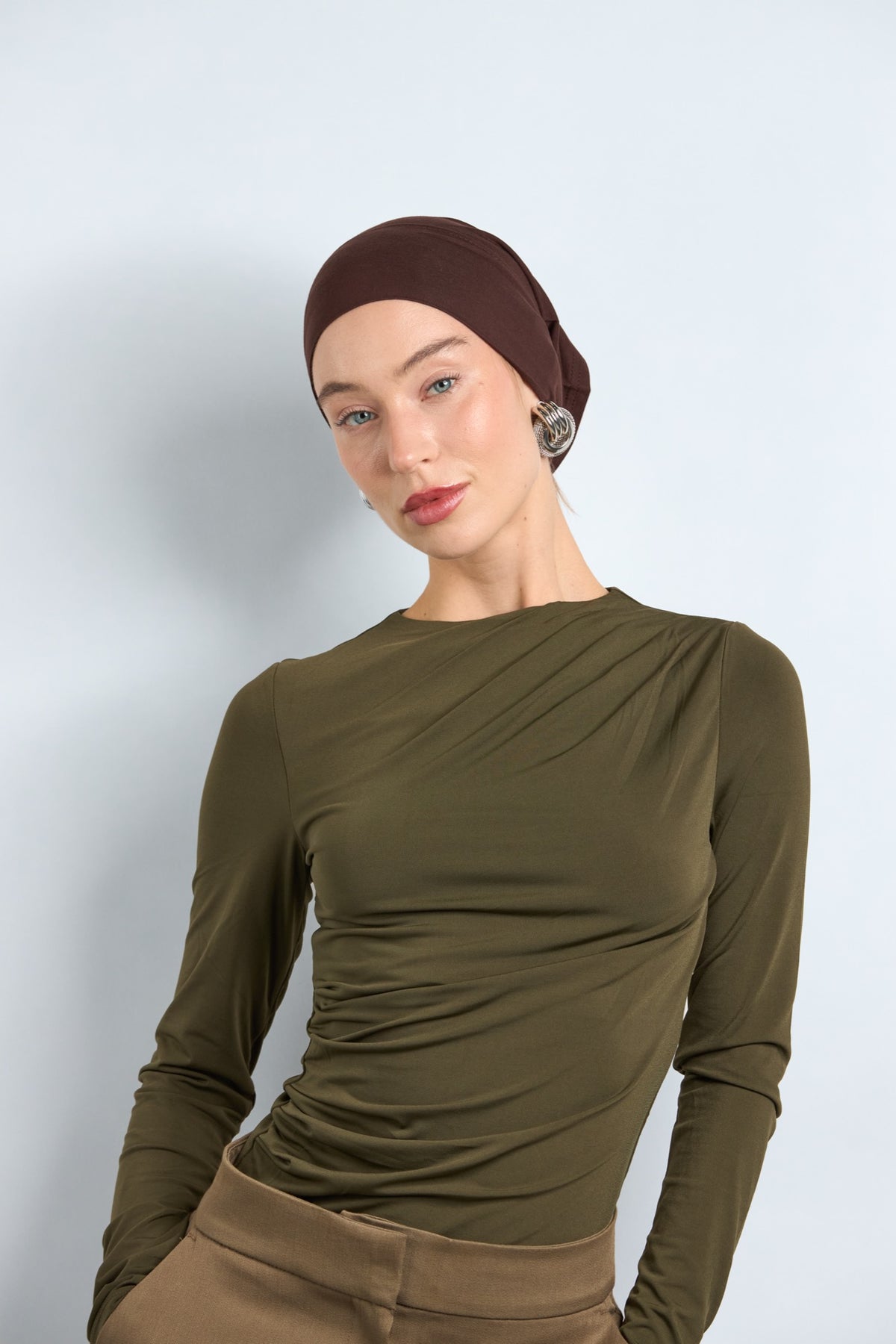 Modal Hijab with Matching Undercap Light Brunette