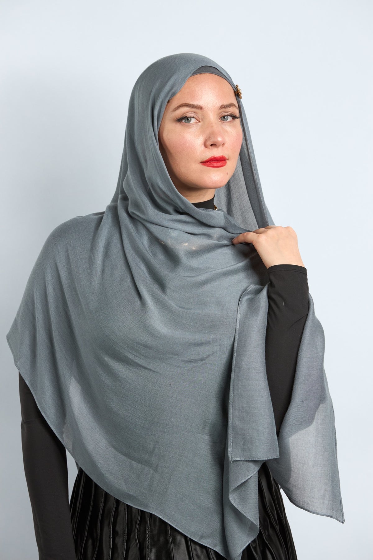 Modal Hijab with Matching Undercap Dark Gray