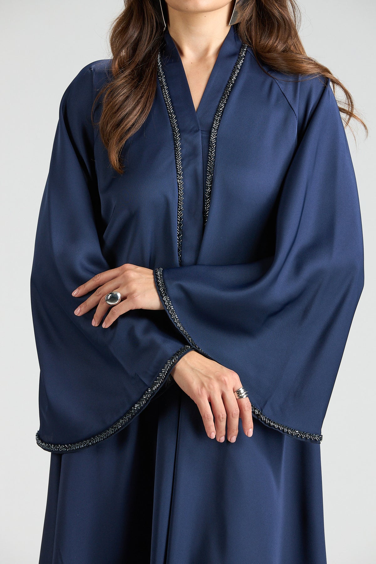 Amara Navy Blue 2-Piece Abaya with Hijab