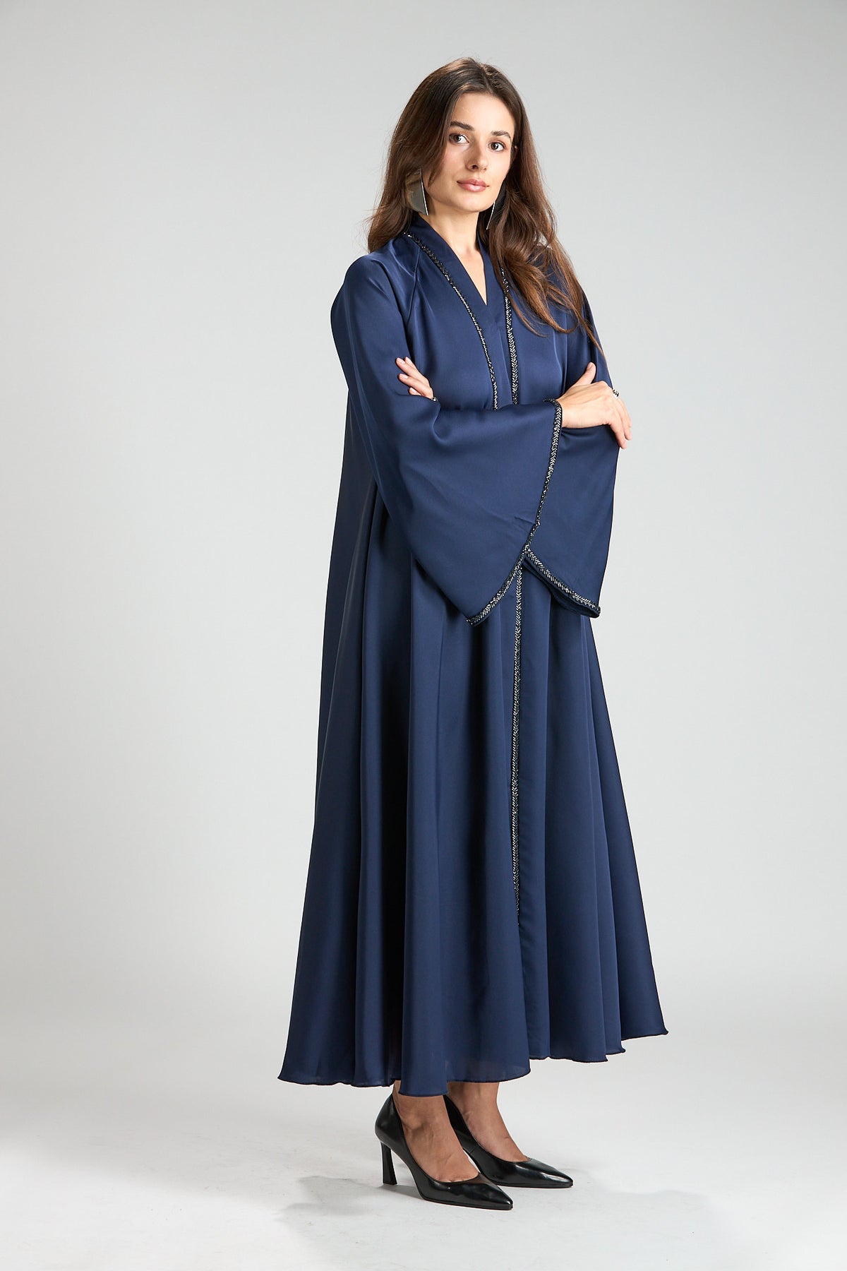 Amara Navy Blue 2-Piece Abaya with Hijab