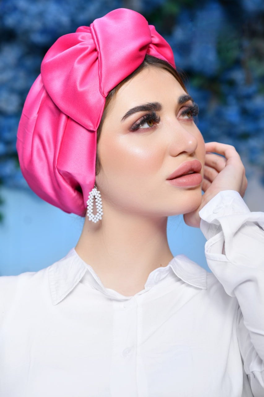Pink Silk Turban