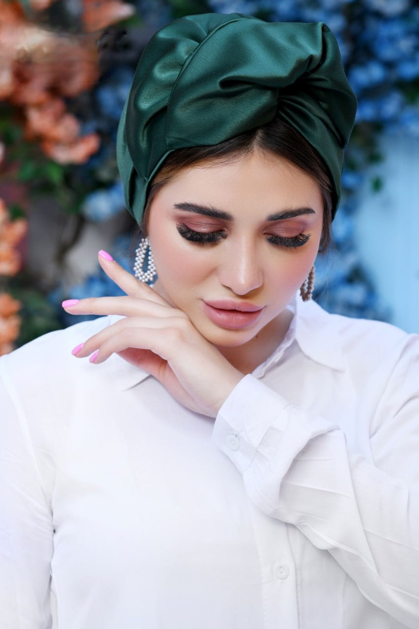 Green Silk Turban