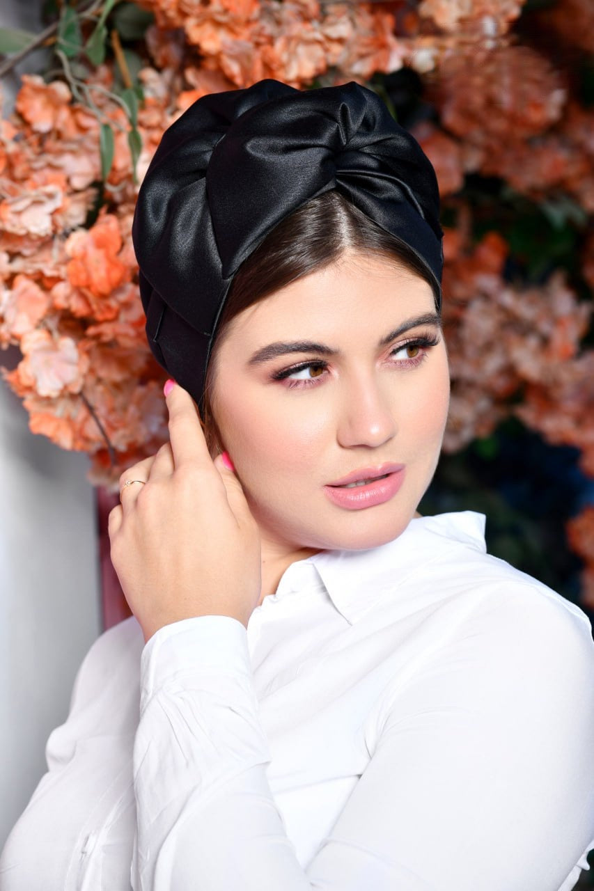 Black Silk Turban