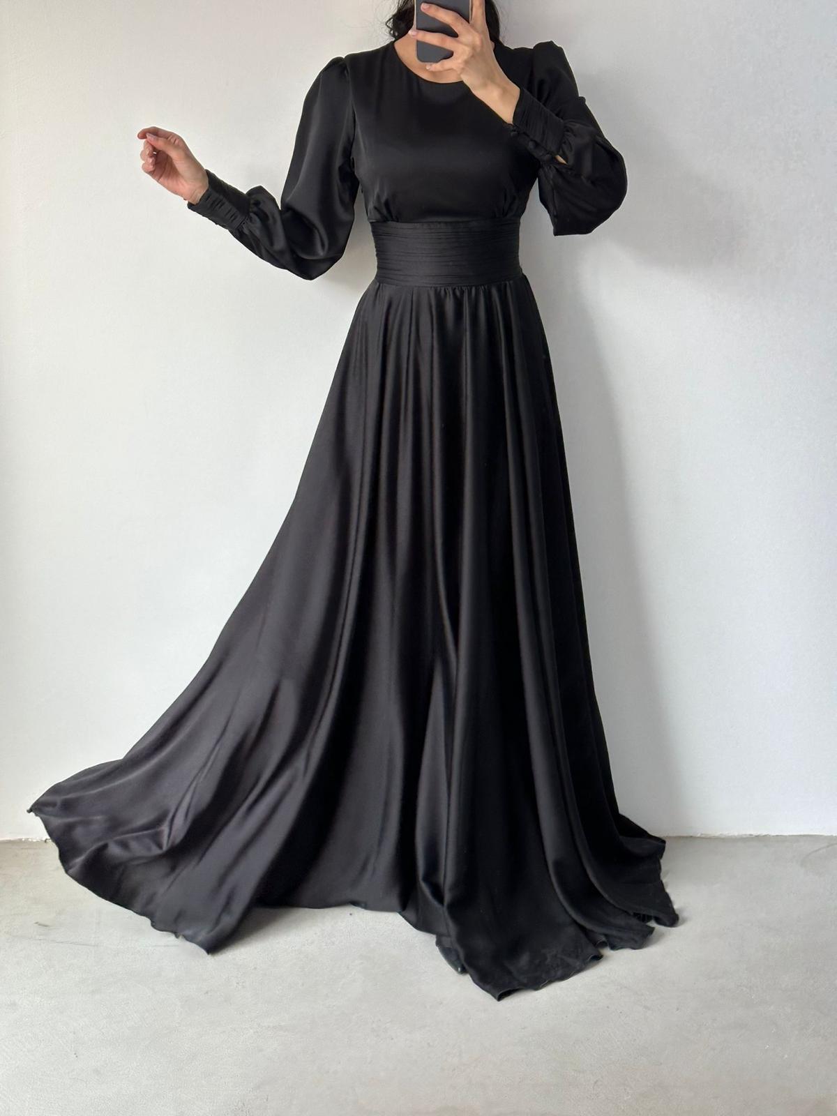 Black THICK TIE WAIST DRESS 42 Black THICK TIE WAIST DRESS 42