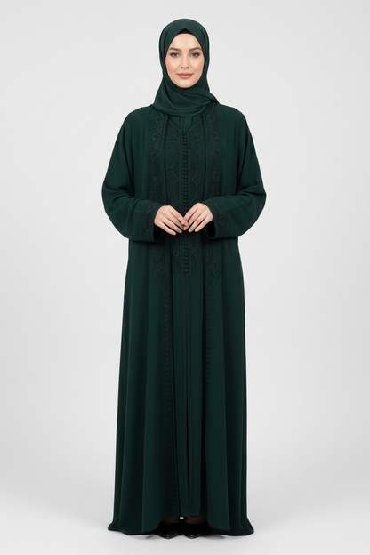 Embroidered 2-Piece Kaftan Dress