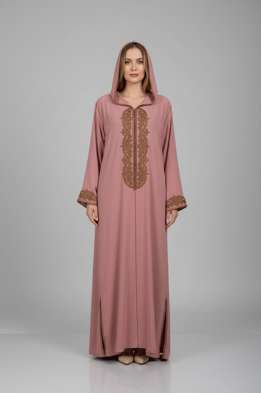 Embroidered moroccan Jelaba