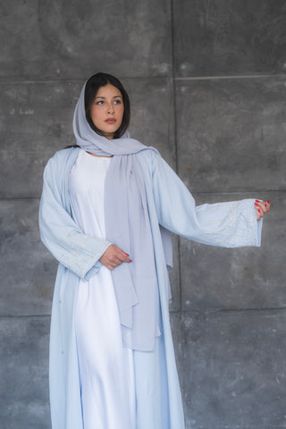 Luz Dubai Luxury Baby Blue Abaya