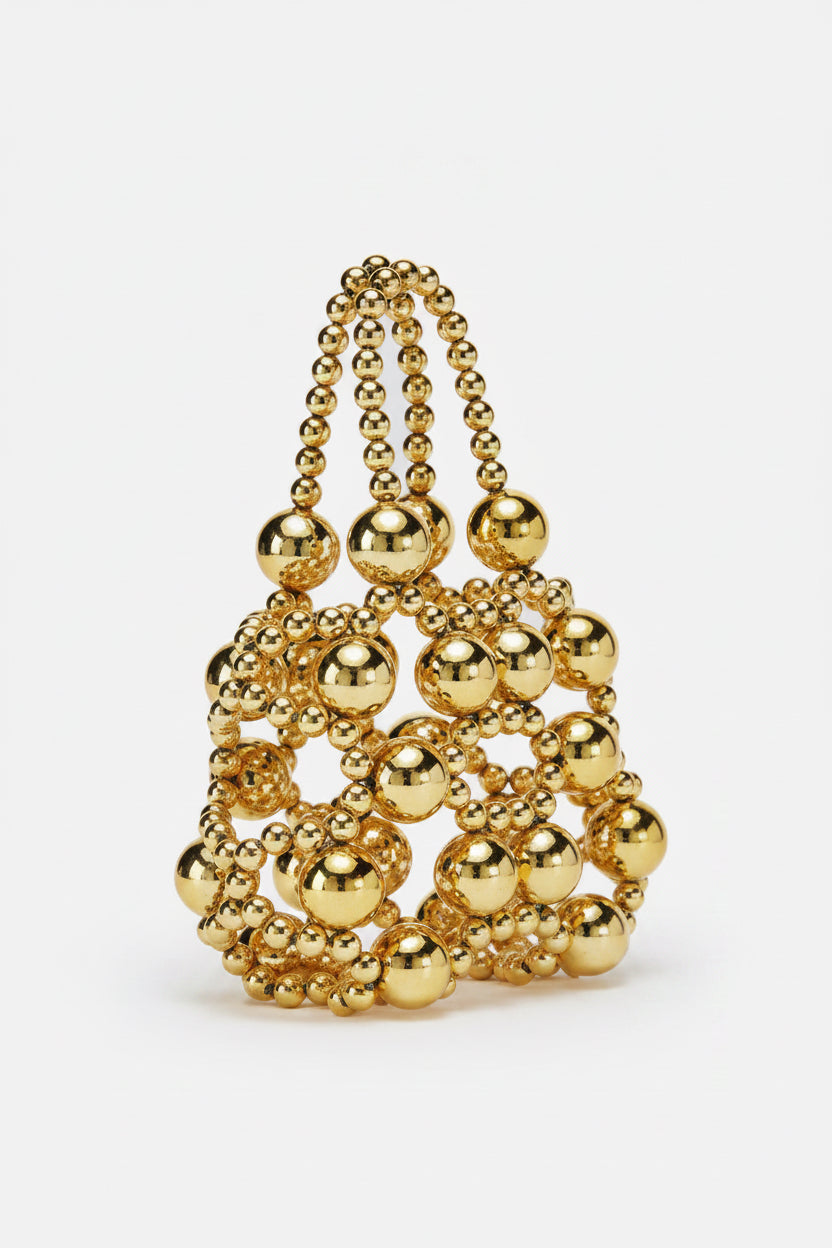Jawhara Mini Beaded Ball Clutch