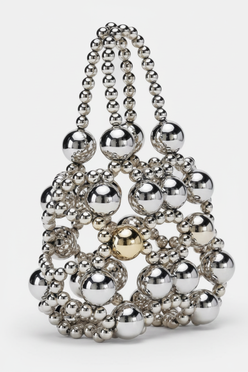 Jawhara Mini Beaded Ball Clutch