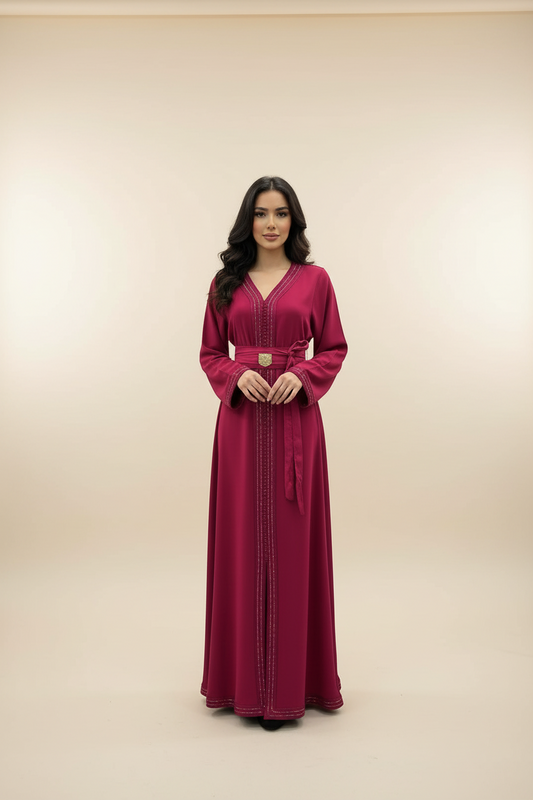 The Fushia beaded 1 piece Kaftan