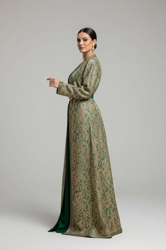 Emerald Green Royal brocade Caftan