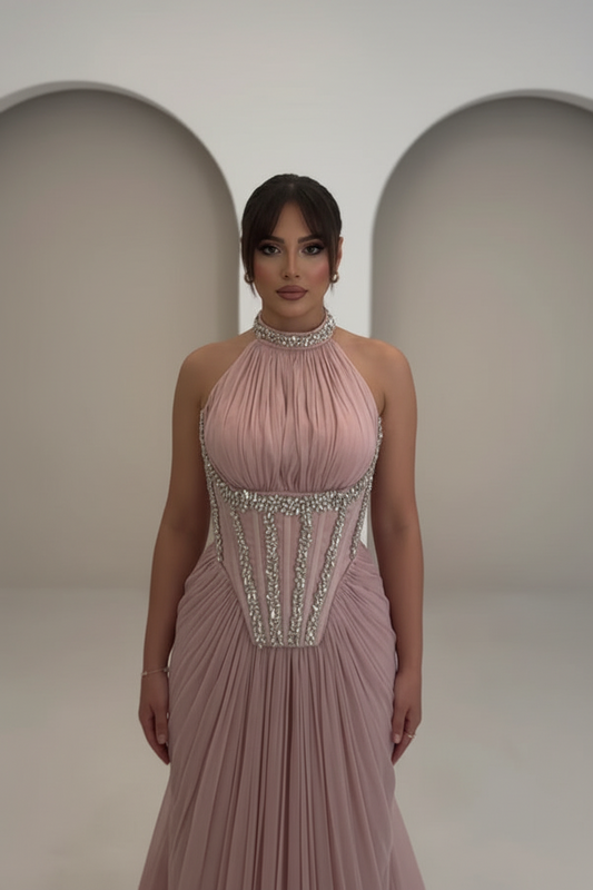The Valencia Pink Evening Gown