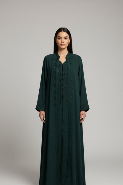 Embroidered 2-Piece Kaftan Dress