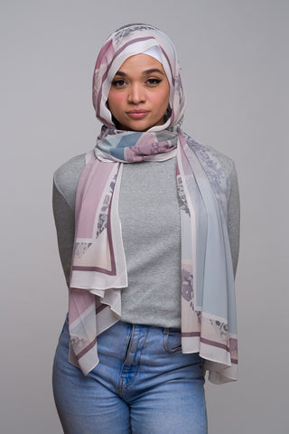 Parlor Rose Printed Chiffon Hijab