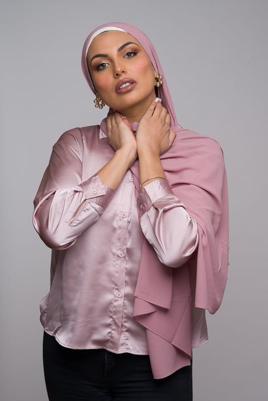 PINK ICE MEDINA SILK HIJAB