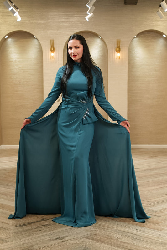 Luxe Embellished Mermaid Evening Gown