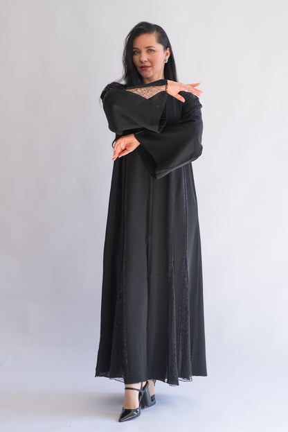 Anna Dubai Luxury Black Abaya