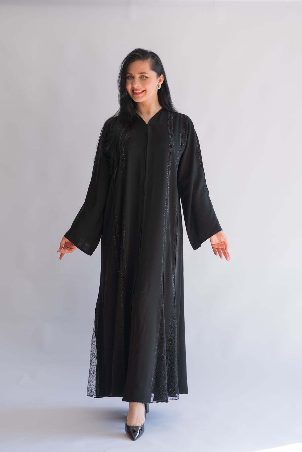 Anna Dubai Luxury Black Abaya