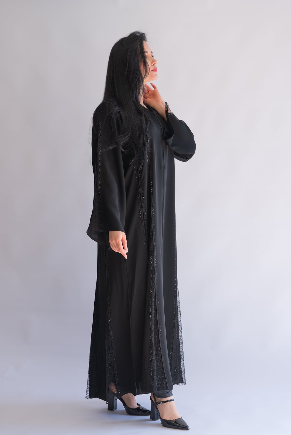 Anna Dubai Luxury Black Abaya