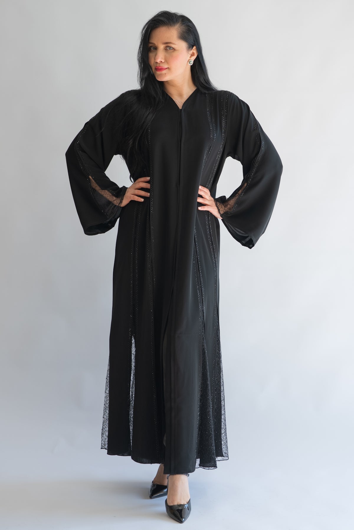 Anna Dubai Luxury Black Abaya