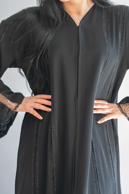 Anna Dubai Luxury Black Abaya