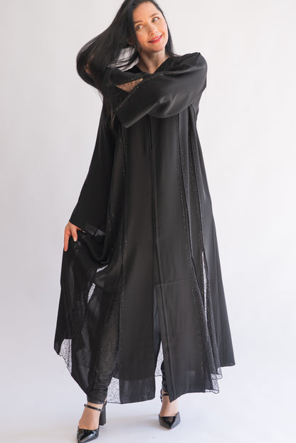 Anna Dubai Luxury Black Abaya