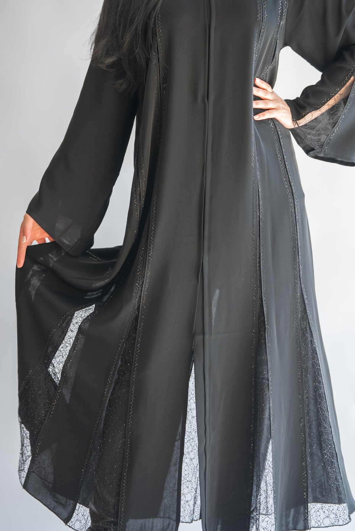 Anna Dubai Luxury Black Abaya
