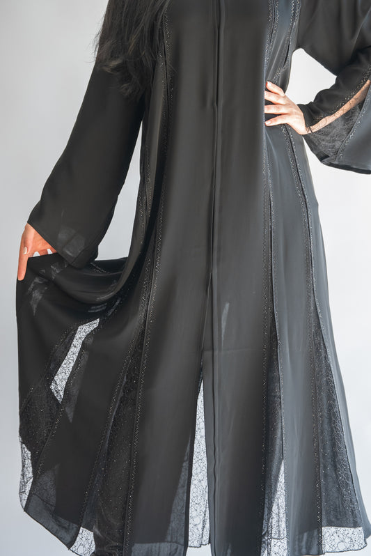 Anna Dubai Luxury Black Abaya