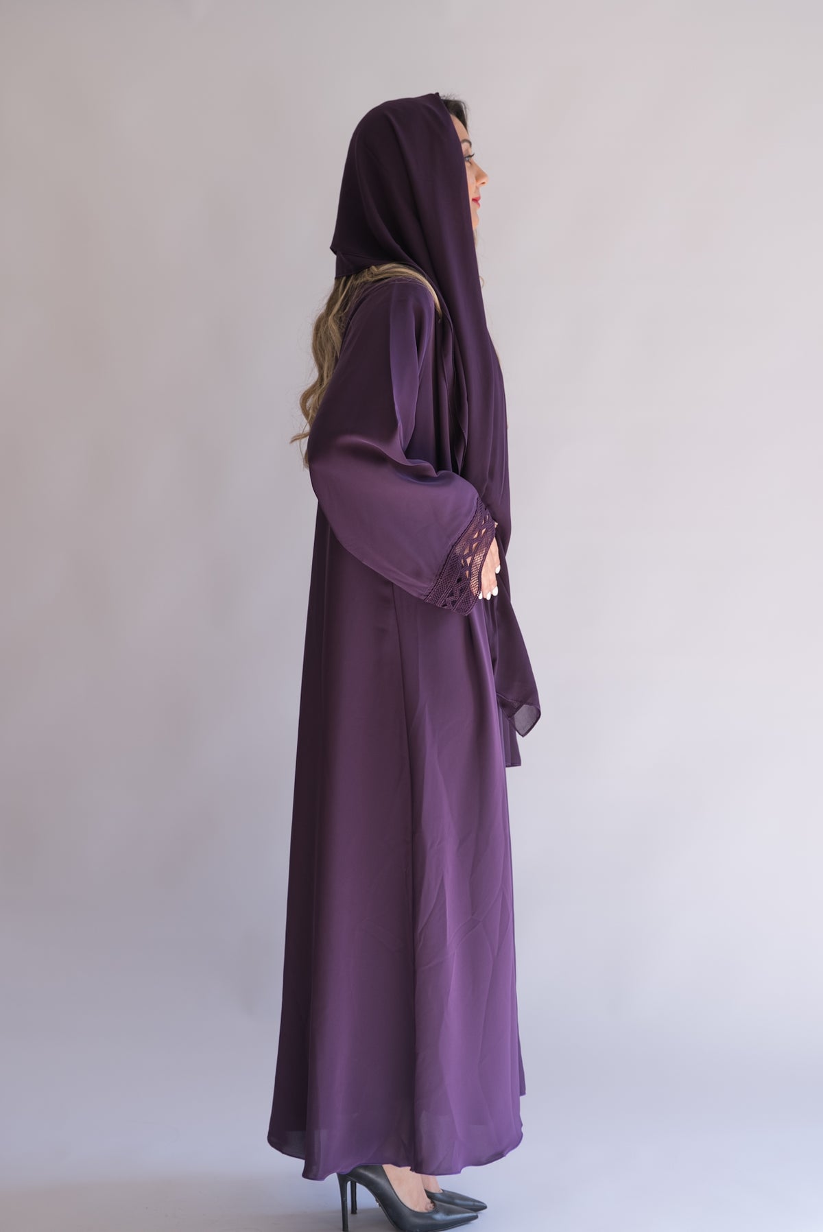 2 Pieces Moove Dantel Abaya With Sheila